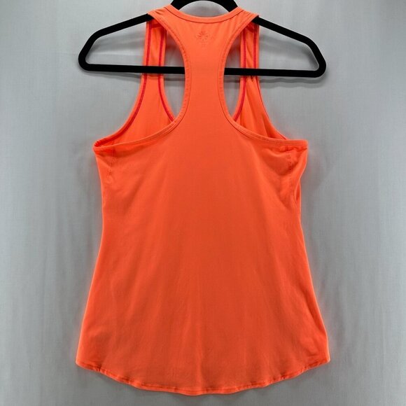 Athleta Top Size XS Chi Tank Scoop Neck Racerback Athletic Workout Neon Orange - Picture 2 of 10